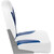 Fotel siedzisko składane do łodzi motorówki 38 x 42 x 51 cm biało-niebieskie