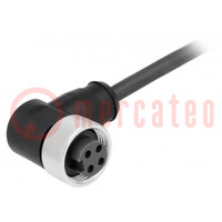 Plug; 7/8"; 3m; female; PIN: 4; angled 90°; with lead