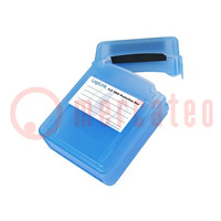 Hard discs housing: 2,5"; plastic; for two HDDs; blue