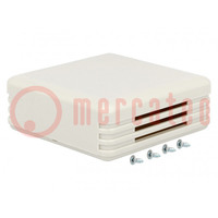 Enclosure: for alarms; X: 71mm; Y: 71mm; Z: 27mm; ABS; ivory