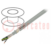 Wire: control cable; PURO-JZ-HF-YCP; 5G1mm2; grey; stranded; Cu
