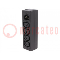 Connector: AC-voeding; splitter; 10A; 250VAC; IEC 60320