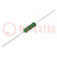 Resistor: wire-wound; high voltage; THT; 1.5kΩ; 2W; ±5%; Ø5.5x16mm