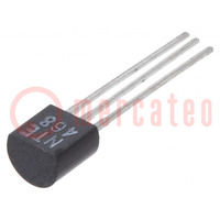 Transistor: N-JFET; unipolair; 35V; 20mA; 0,625W; TO92; Igt: 50mA