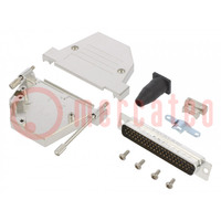 D-Sub HD; PIN: 62; male; angled 45°; soldering; for cable; UNC 4-40