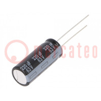 Condensator: elektrolytisch; low ESR; THT; 220uF; 63VDC; Ø10x25mm