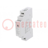 Power supply: switched-mode; for DIN rail; 15W; 24VDC; 0.625A