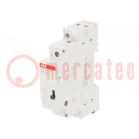 Relay: installation; bistable,impulse; NO; Ucoil: 230VAC,110VDC