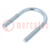 U-bolt; B; 1.75; steel; zinc; Thread len: 53mm; for fixing pipes