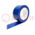Ruban: délimiter; bleu; L: 33m; W: 50mm; adhésive; Thk: 0,15mm; vinyle