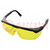 Safety spectacles; Lens: yellow; Resistance to: UV rays
