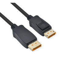 ROLINE DisplayPort-kabel, v2.1, 16K, DP M - M, zwart, 2 m