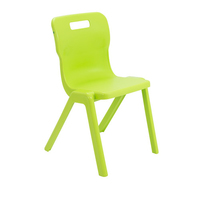 Titan Furniture One Piece Chair Hard seat Hard backrest Lime Green Polypropylene