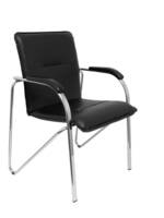 Pack 2 sillas Balsa similpiel negro estructura cromada