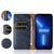 2_Magnetband-Hülle für Samsung Galaxy A13 5G-Brieftasche + Mini-Lanyard-Anhänger Blau