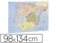 MAPA MURAL FAIBO ESPAÑA Y PORTUGAL AUTONOMICO PLASTIFICADO ENROLLADO 98X134 CM