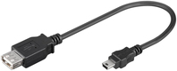 Microconnect USBAFBM USB kábel 0,2 M USB 2.0 USB A Mini-USB B Fekete