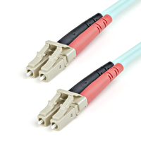 StarTech.com Fiber Optic Cable - 10 Gb Aqua - Multimode Duplex 50/125 - LSZH - LC/LC - 1 m~1m (3ft) LC/UPC to LC/UPC OM3 Multimode Fiber Optic Cable, Full Duplex 50/125µm Zipcor...