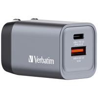 Verbatim GNC-35 GaN Charger 35W with 1 x USB-C PD 35W / 1 x USB-A QC 3.0 (EU/UK/US)