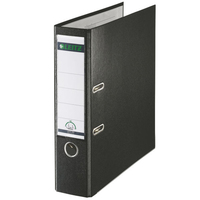 Leitz 180° Plastic Lever Arch File - Black ring binder A4