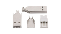 Distrelec RND 205-00860 wtyczka USB Type A Srebrny