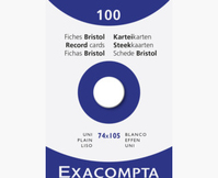 Exacompta 13300B indexkaart Wit 100 stuk(s)