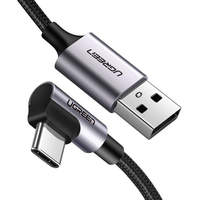 Ugreen 50940 USB-kabel 5 m USB 2.0 USB A USB C Zwart, Zilver