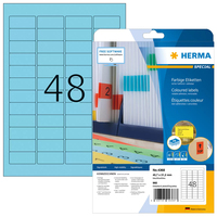 HERMA Farbige Etiketten A4 45.7x21.2 mm blau Papier matt 960 St.