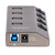 StarTech.com Hub USB-C Autoalimentado de 4 puertos con Interruptores Individuales - Concentrador USB 3.0 a 5 Gbps con Fuente de Alimentación - Ladrón USB Tipo C a USB-A - BC 1.2