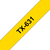 Brother TX-631 Etiketten erstellendes Band Schwarz auf gelb