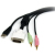 StarTech.com USBDVI4N1A10 kabel KVM Czarny 3 m