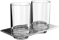 Emco Doppelglashalter ART Kristallglas, klar chrom 162500100