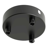 Ceiling Cup Metal Satin Black 3 holes dia 100mm