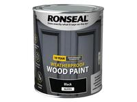 10 Year Weatherproof Wood Paint Black Gloss 750ml