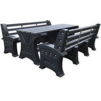 100% Recycled Plastic Premier Table & Seat Set - 8 Person