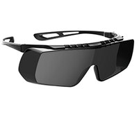 JSP Smoke Stealth Coverlite Overspec Safety Glasses - K Rated