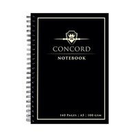 Concord Jotta Notebook A5 140 Page Black (Pack of 3) 8959-CON