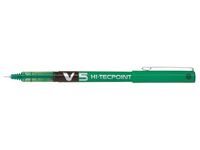 Pilot V5 Hi-Tecpoint Liquid Ink Rollerball Pen 0.5mm Tip 0.3mm Line Gre(Pack 12)