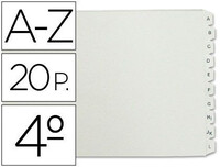 Separador Alfabetico Multifin Plastico 3003 tamaño cuartilla (apaisado)