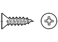Senkkopfschraube, PH-Kreuzschlitz, Ø 2.9 mm, 9.5 mm, Stahl, verzinkt, DIN 7982/I