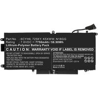 Laptop Battery for Dell 60WH Li-ion 7.6V 7890mAh, 60WH Li-ion 7.6V 7890mAh, DELL LATITUDE 5289 7389 7390, DELL LATITUDE 5289 2-in-1, Batterien