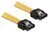 SATA cable 30cm straight/straight metal yellow SATA-kabels