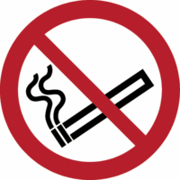 Sicherheitskennzeichnung - Rauchen verboten, Rot/Schwarz, 31.5 cm, Aluminium