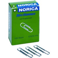 Büroklammer 32mm Norica, Kugelenden, 100 Stück NORICA 2225