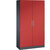 Armario de puertas batientes ASISTO, altura 1980 mm, anchura 1000 mm, 4 baldas, gris negruzco / rojo vivo.