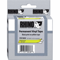 Beschriftungsband für Rhino 12mm Vinyl schwarz auf gelb