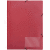 Eckspannmappe A4 PP mit Klappen vollfarbig rot
