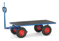 fetra® Handpritschenwagen, Ladefläche 1600 x 900 mm, nur Plattform, Zugöse, Lufträder