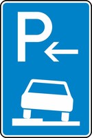 Verkehrszeichen VZ 315-52 Parken auf Gehwegen (Ende), 630 x 420, 2mm flach, RA 1