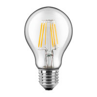 Blulaxa LED Filament Glühfaden Lampe Birnenform RETRO klar, 300°, E27, warmweiß, Glas, 8W